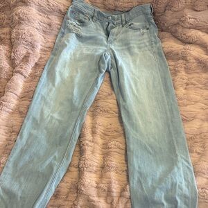 American Eagle Outfitters Light Blue Straight Leg Jeans